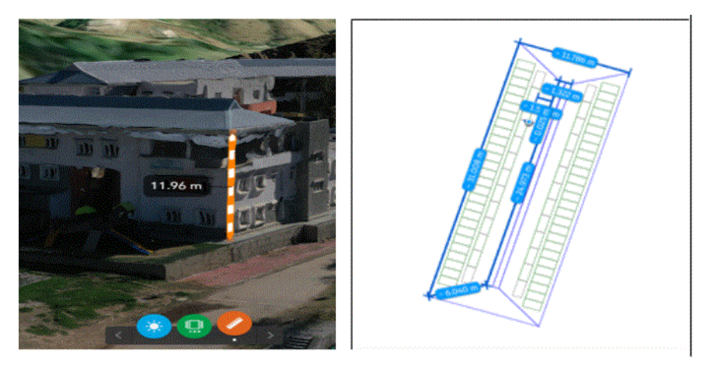 Fig 5: Roofs layout with solar panels placed